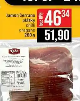 Jip Jamon Serrano plátky chilli oregano nabídka