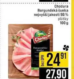 Jip Chodura Burgundská šunka nejvyšší jakosti 96% Chodurg plátky nabídka