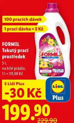 Lidl FORMIL Tekutý prací prostředek, 5 l/100 PD nabídka