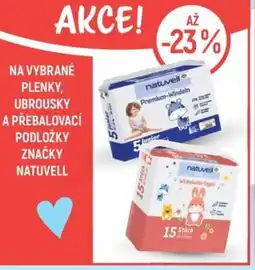 Globus Na vybrané plenky, ubrousky a přebalovací podložky značky Natuvell nabídka