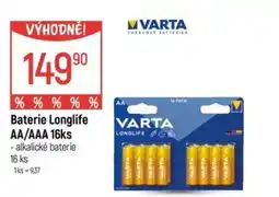 Globus VARTA Baterie Longlife AA/AAA nabídka