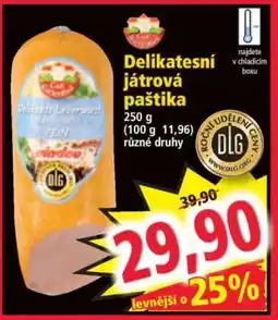 Norma Delikatesní játrová paštika nabídka