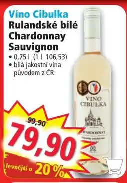 Norma VÍNO CIBULKA Rulandské bílé Chardonnay Sauvignon nabídka