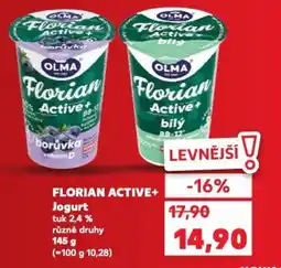 Kaufland OLMA Florian Active+ Jogurt nabídka