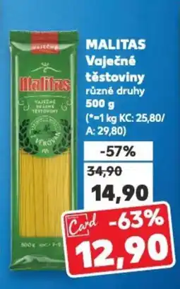 Kaufland MALITAS Vaječné těstoviny nabídka