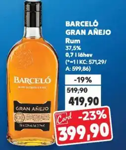 Kaufland BARCELÓ GRAN AÑEJO Rum nabídka