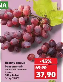 Kaufland Hrozny tmavé - bezsemenné nabídka
