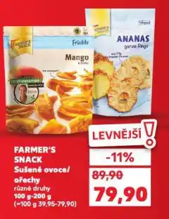 Kaufland Farmer's snack sušené ovoce nabídka