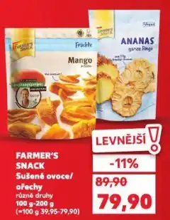 Kaufland Farmer's snack ořechy nabídka