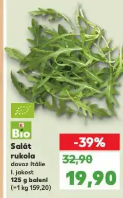 Kaufland Bio salát rukola nabídka