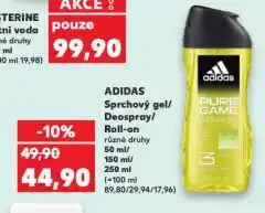 Kaufland Adidas sprchový gel nabídka