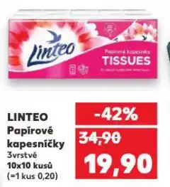 Kaufland Linteo papírové kapesníky nabídka