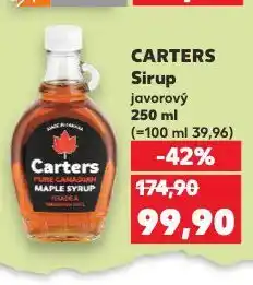Kaufland Carters javorový sirup nabídka