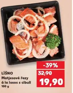Kaufland LISNO Matjesové řezy à la losos s cibuli nabídka