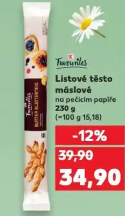 Kaufland Listové těsto máslové nabídka