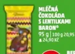 Penny Market Mléčná čokoláda s lentilkami baron nabídka