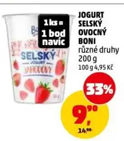 Penny Market Jogurt selský ovocný boni nabídka