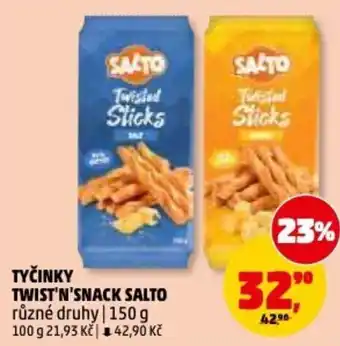 Penny Market Tyčinky twist'n'snack salto nabídka