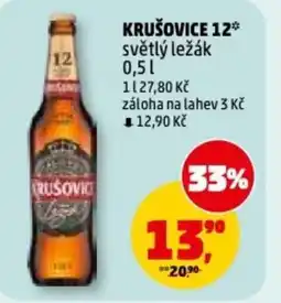 Penny Market Krušovice 12 světlý ležák nabídka