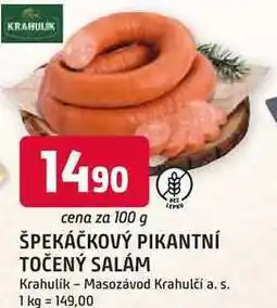 Trefa Špekáčkový pikantní točený salám nabídka