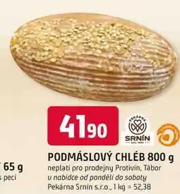 Trefa PODMÁSLOVÝ CHLÉB nabídka