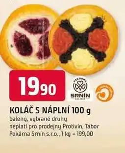 Trefa KOLÁČ S NÁPLNÍ nabídka