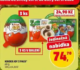 Penny Market KINDER JOY 3 PACK, 60 g nabídka