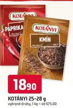 Trefa KOTÁNYI koření nabídka