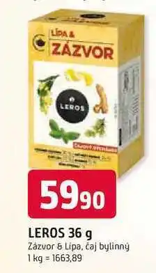 Trefa LEROS 36 g Zázvor & Lipa, čaj bylinný nabídka
