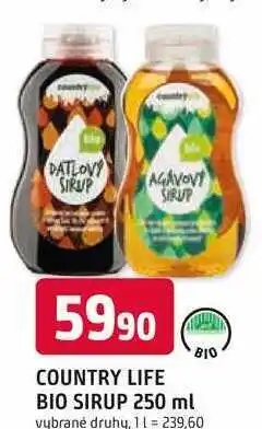 Trefa Country Life Bio sirup datlový nabídka