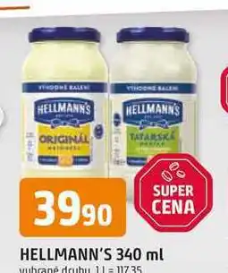 Trefa Hellmann's tatarská omáčka, majonéza 340ml, vybrané druhy nabídka