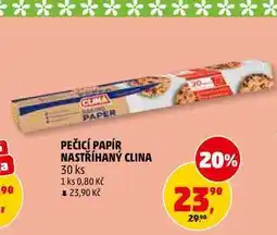 Penny Market PEČICÍ PAPÍR NASTŘÍHANÝ CLINA, 30 ks nabídka