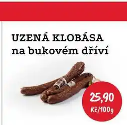 RABBIT řeznictví UZENÁ KLOBÁSA na bukovém dříví nabídka