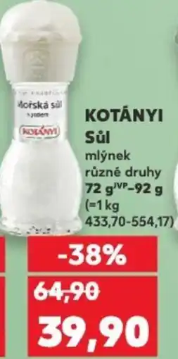 Kaufland KOTÁNYI Sůl mlýnek nabídka