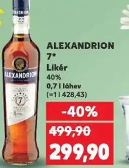 Kaufland ALEXANDRION 40% Likér nabídka