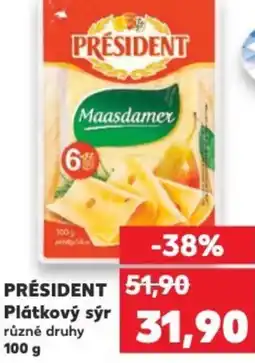 Kaufland PRÉSIDENT Plátkový sýr nabídka
