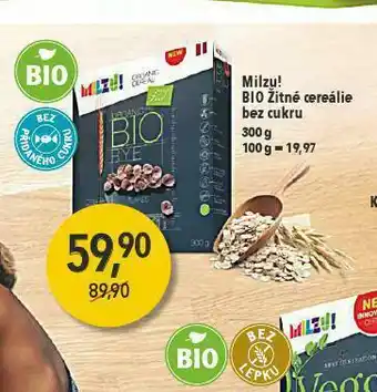 Globus Milzu! bio žitné cereálie bez cukru nabídka