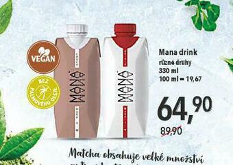 Globus Mana drink nabídka