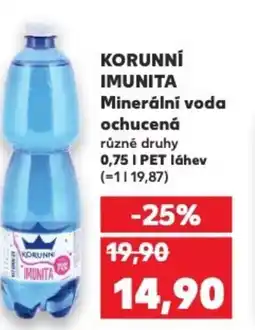 Kaufland KORUNNÍ IMUNITA Minerální voda ochucená nabídka