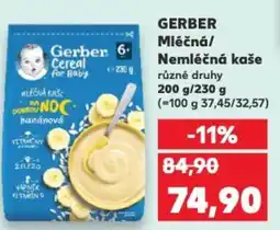 Kaufland GERBER Mléčná/ Nemléčná kaše nabídka
