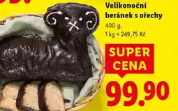 Lidl Velikonoční beránek s ořechy nabídka