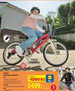 Lidl CRIVIT Dětské kolo LIGHT 20 nabídka