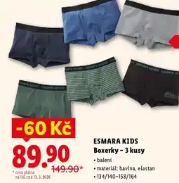 Lidl ESMARA KIDS Boxerky - 3 kusy nabídka
