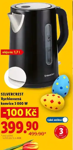 Lidl SILVERCREST Rychlovarná konvice 3 000 W nabídka