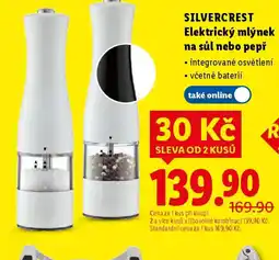 Lidl SILVERCREST Elektrický mlýnek na sůl nebo pepř nabídka