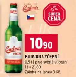 Terno Budvar výčepní nabídka