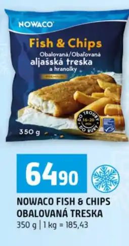 Terno Nowaco fish & chips obalovaná treska nabídka