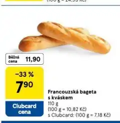 Tesco Francouzská bageta s kváskem nabídka