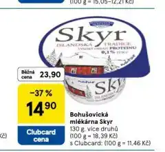 Tesco Bohušovická mlékárna skyr nabídka