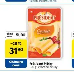 Tesco Président plátky nabídka